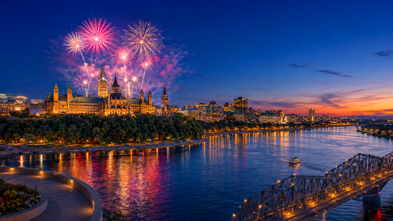 A Canada Day themed editorial image for GOVCAREER.ca showing a professional Canadian public-sector career atmosphere connected to government jobs, public sector jobs, and public service careers in Canada. The image suggests reflection on stable work, civic institutions, and the role of structured hiring in federal government jobs, provincial government jobs, and municipal jobs across Ontario, Toronto, the GTA, Ottawa, and Canada. The visual connects Canada Day with serious career planning, government job applications, screening criteria, resume tailoring, resume writing, job posting requirements, structured interviews, interview preparation, and merit-based hiring. The mood is credible, modern, and professional, showing public-sector hiring as a structured process where qualified candidates must present their experience clearly. Generated by an AI tool.